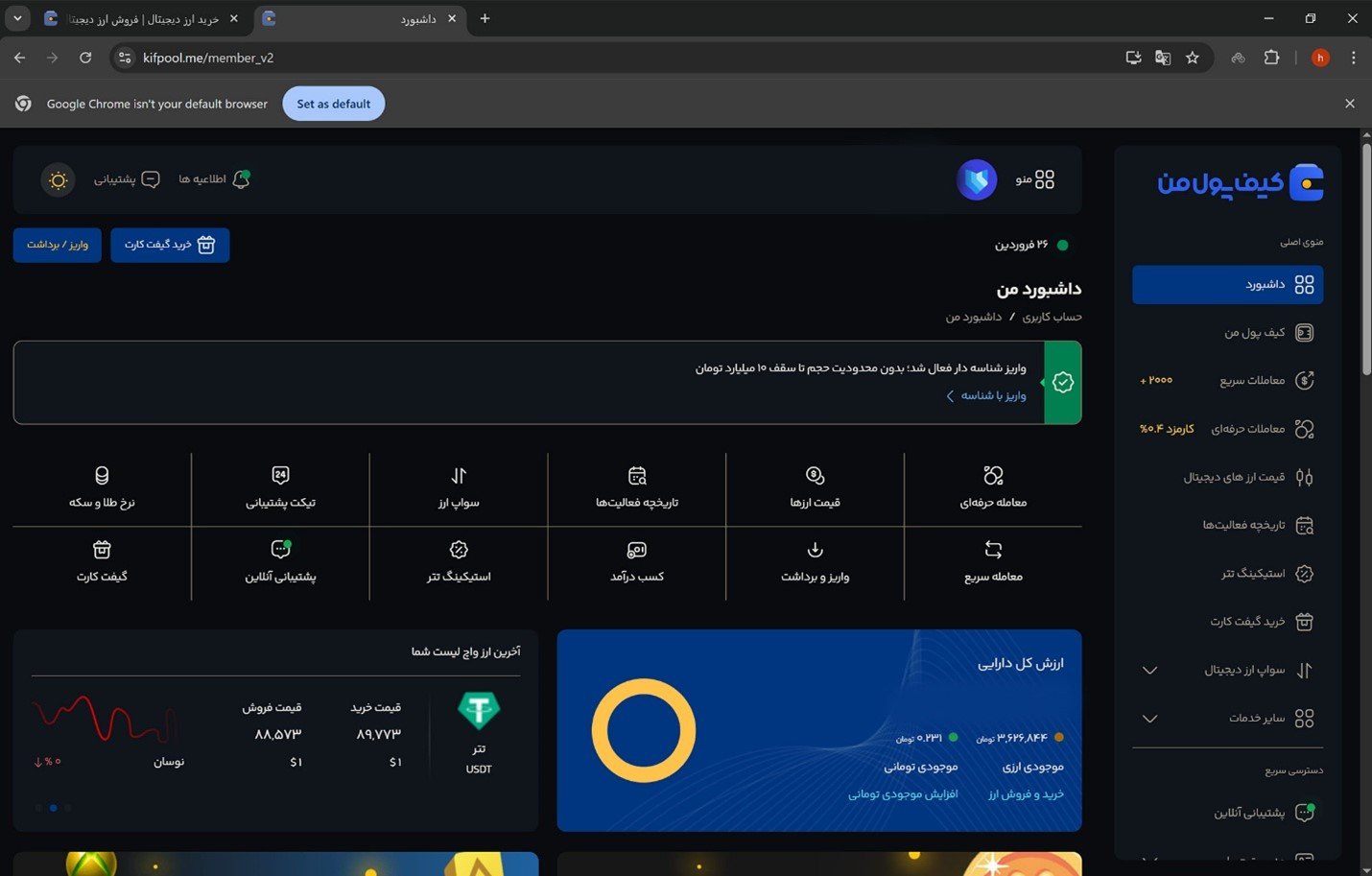 نحوه خرید در کیف پول من